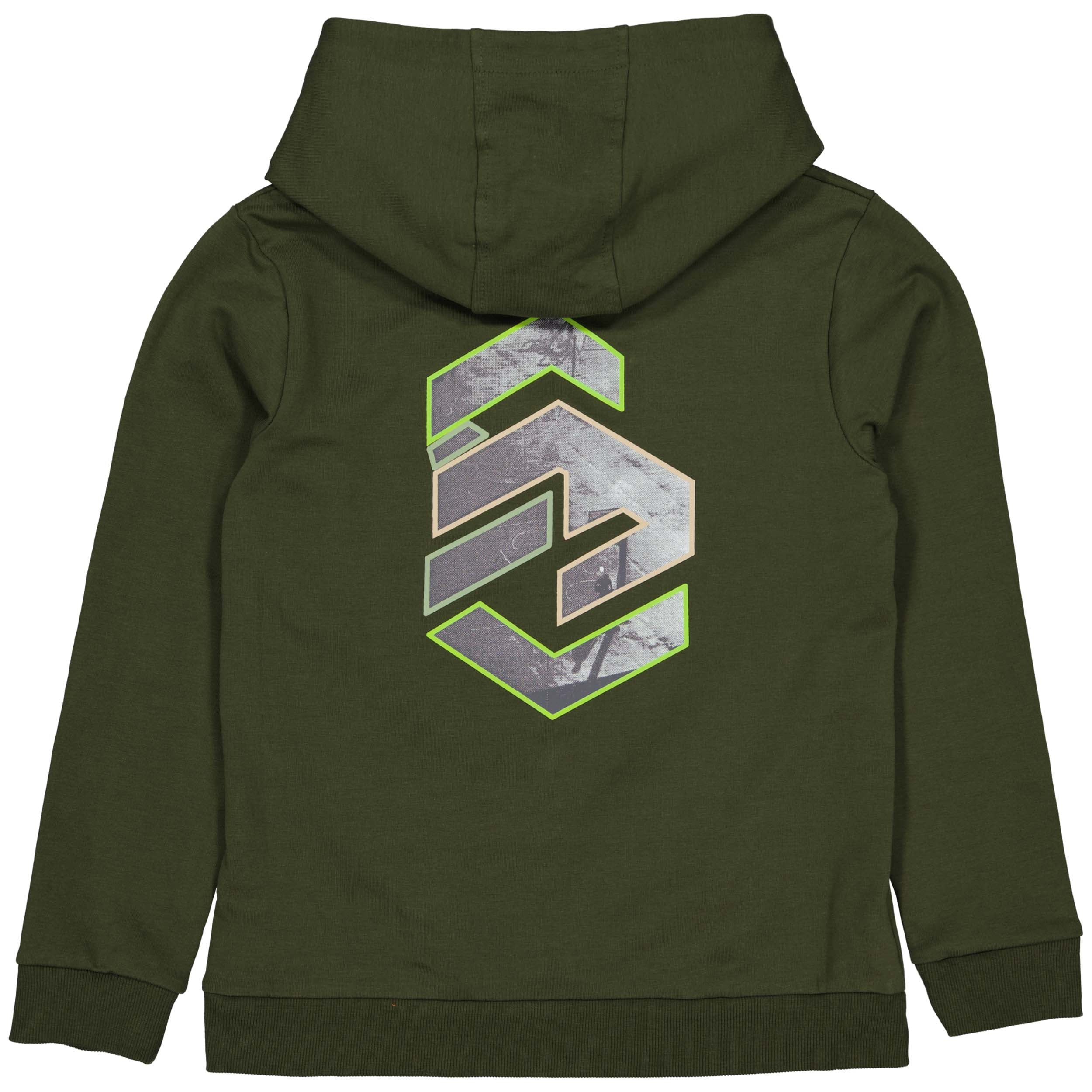 Jongens Sweater REXW221 van Quapi in de kleur Green Wood in maat 98-104.