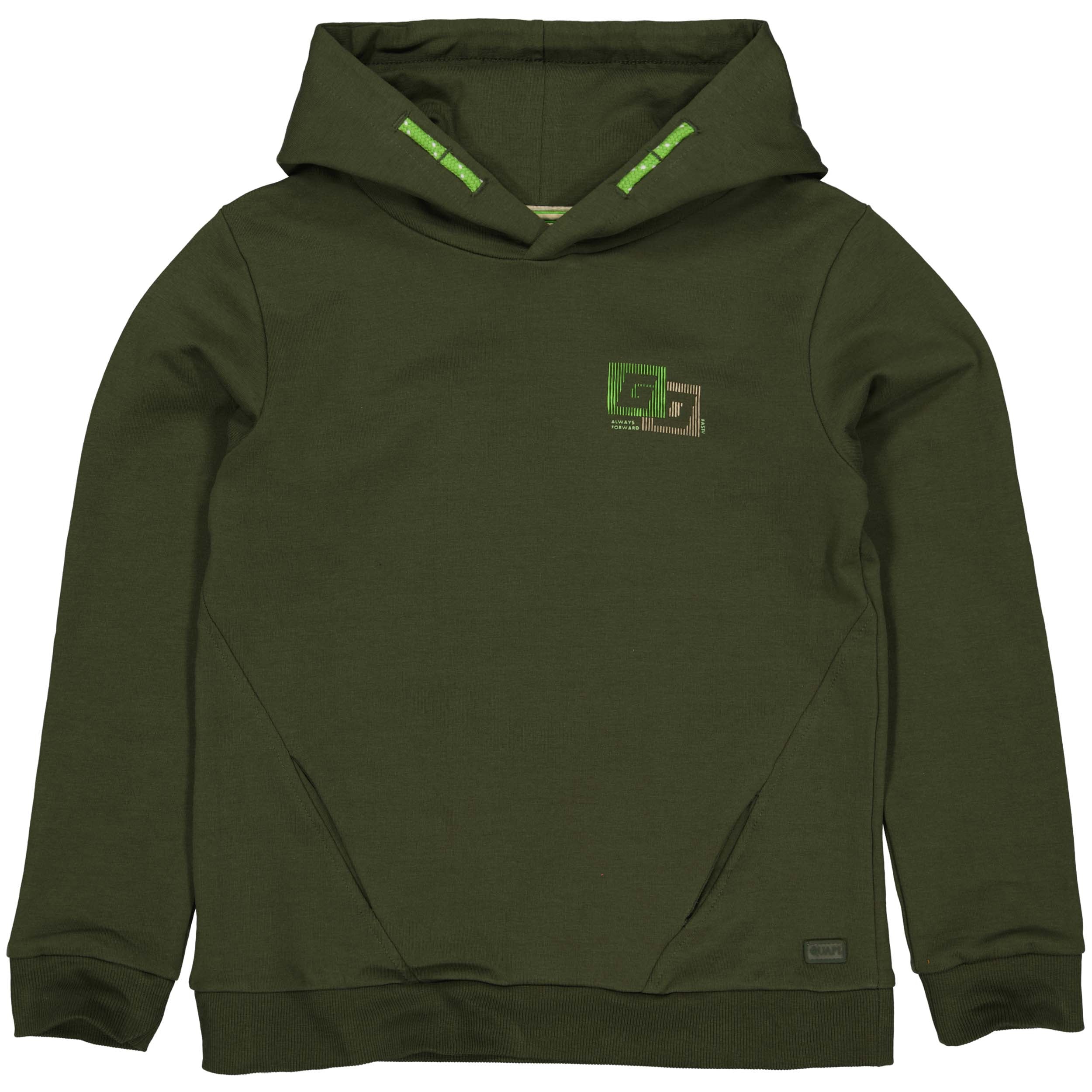 Jongens Sweater REXW221 van Quapi in de kleur Green Wood in maat 98-104.