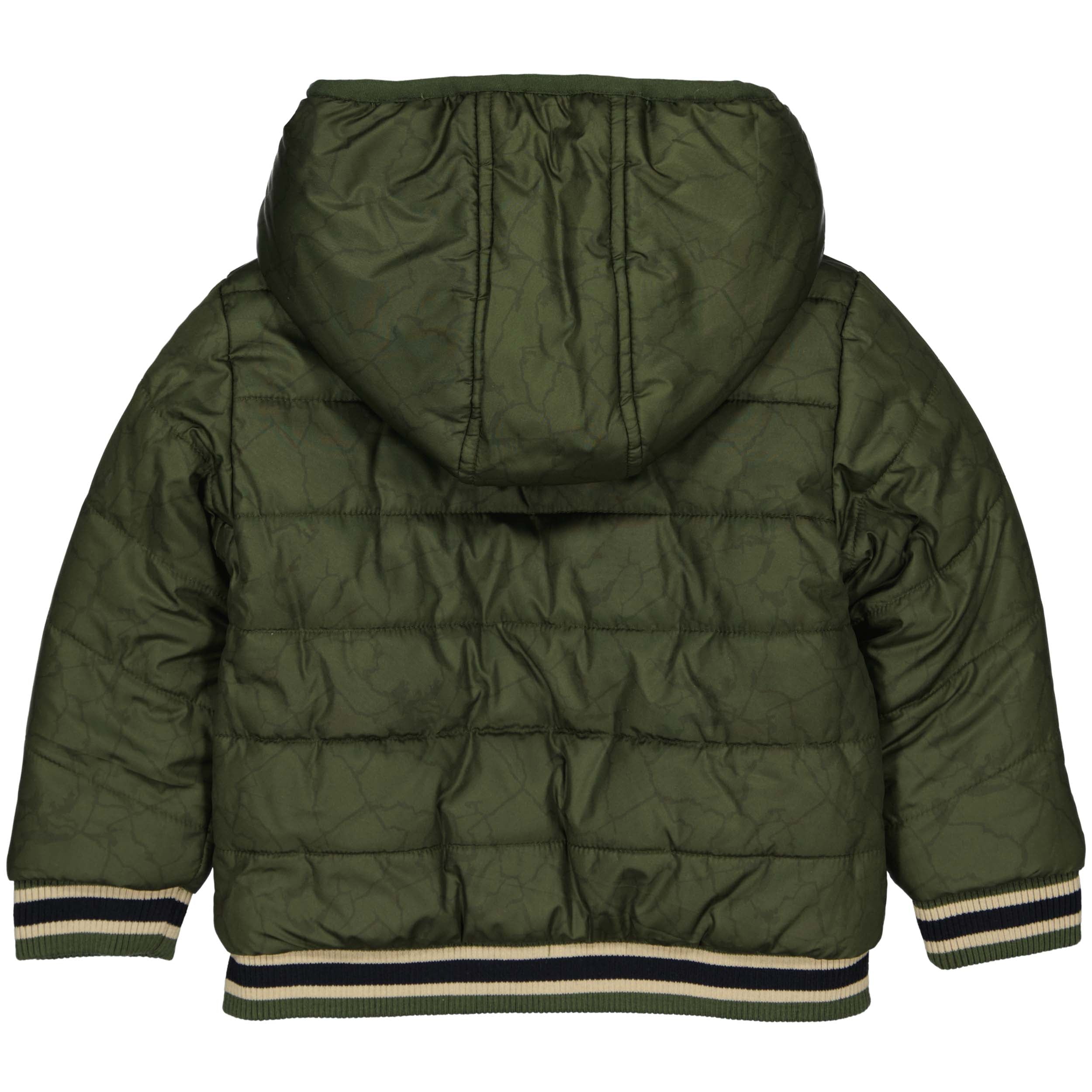 Meisjes Jacket RICKW220 van Quapi in de kleur AOP Green Wood Grunge in maat 98-104.