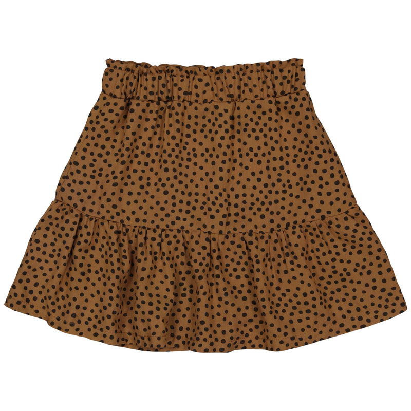 Meisjes Skirt RIONAW221 van Quapi in de kleur AOP Brown Fudge Dot in maat 98-104.