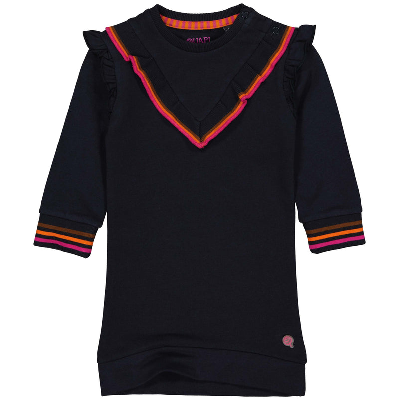 Meisjes Dress SADIEW221 van Quapi in de kleur Blue Dark in maat 86.