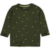 Jongens Longsleeve SAMSONW221 van Quapi in de kleur AOP Green Wood Blocks in maat 86.