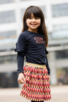 Meisjes Longsleeve REBELLEW221 van Quapi in de kleur Blue Dark in maat 98-104.