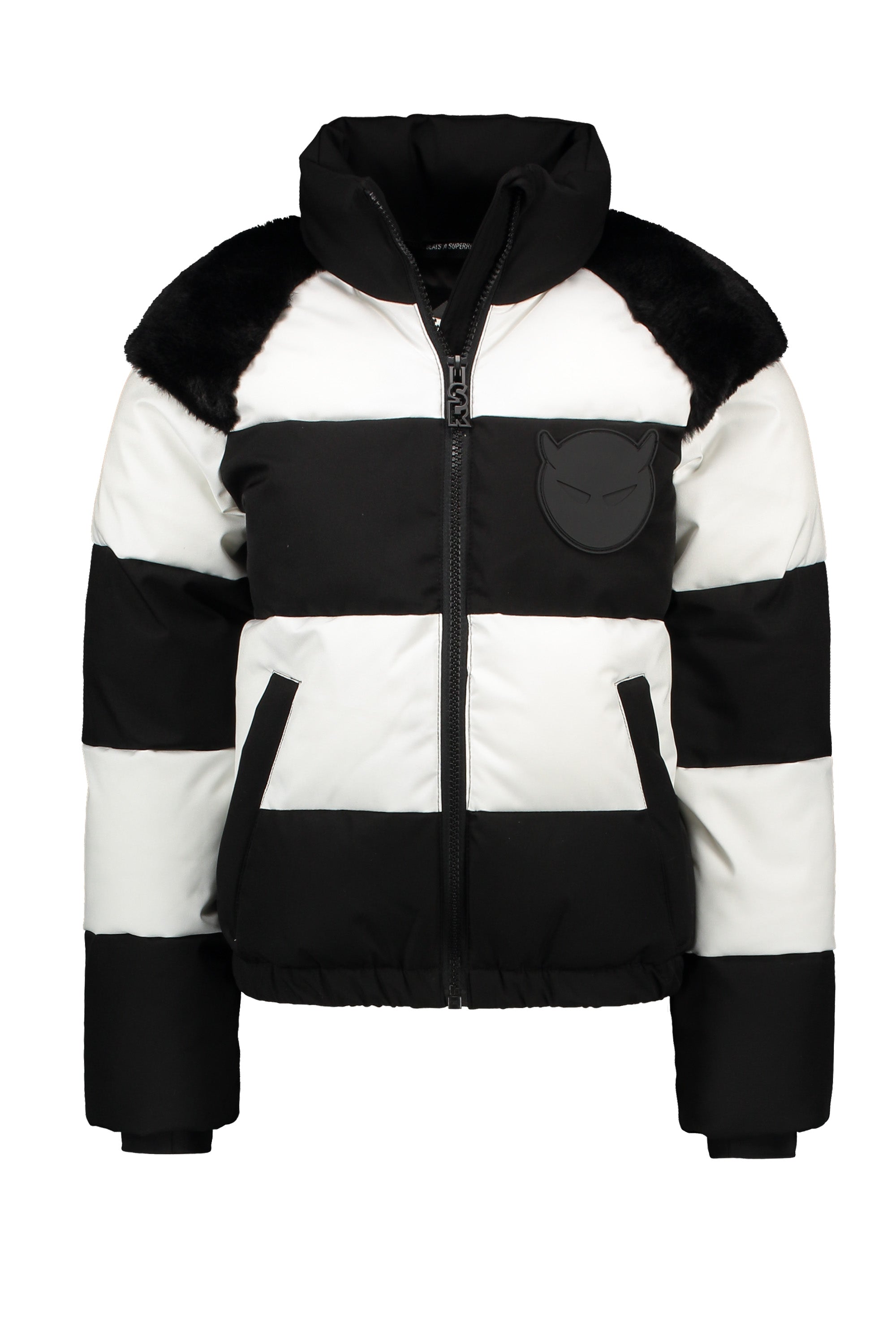 Super Rebel Winter Jacket STACK Black/White