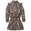 Meisjes Dress RAMONA W211 van LEVV in de kleur AOP Sand Zebra in maat 176.
