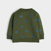 Jongens Sweater Goof moss green van Retour in de kleur moss green in maat 104.