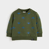 Jongens Sweater Goof moss green van Retour in de kleur moss green in maat 104.