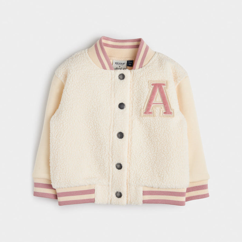 Meisjes F Jacket Ronya light beige van Retour in de kleur light beige in maat 104.