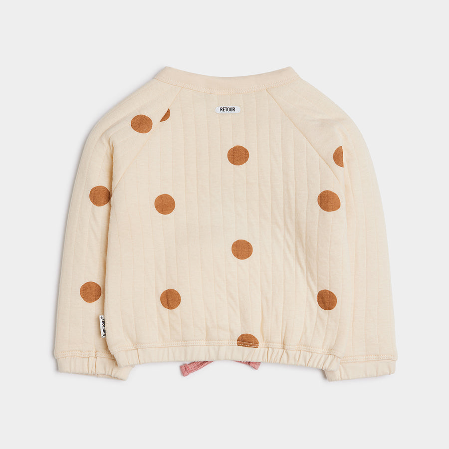 Meisjes Sweater Shirlee light beige van Retour in de kleur light beige in maat 104.