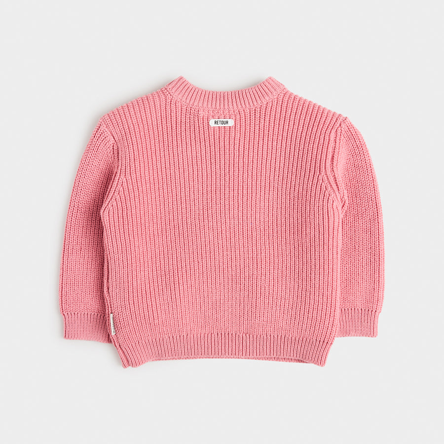 Meisjes Knitwear Mendy old pink van Retour in de kleur old pink in maat 104.