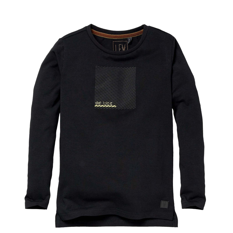 Jongens Longsleeve RENZO W212 van LEVV in de kleur Black in maat 176.