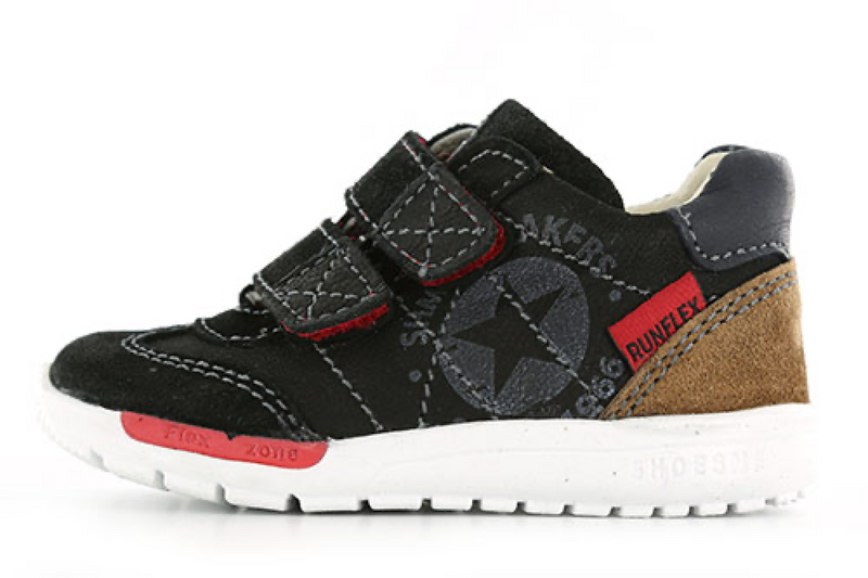 Jongens Shoesme klittenband sneaker  van Shoesme in de kleur Zwart in maat 30.