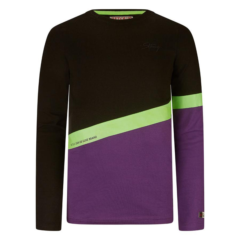 Jongens Longsleeve Evan van Retour Jeans in de kleur Black in maat 134/140.