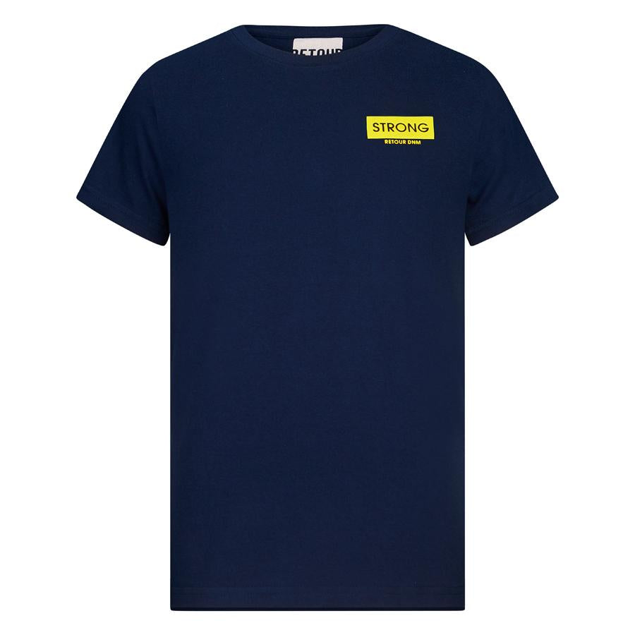 Jongens T-shirt Melvin van Retour Jeans in de kleur Dark Navy in maat 134/140.