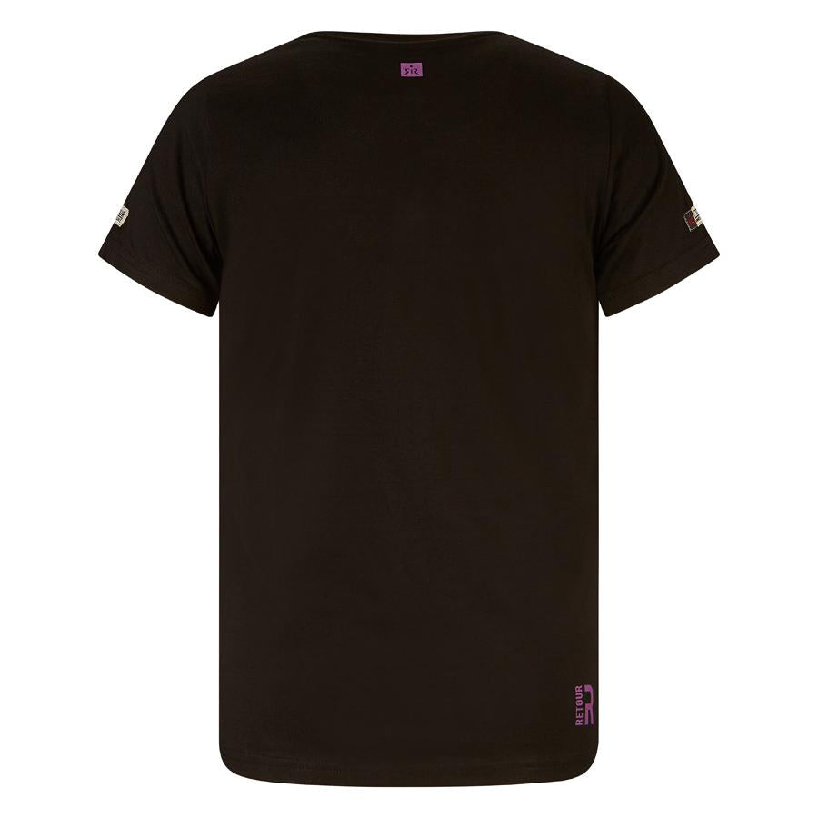 Jongens T-shirt Flynn van Retour Jeans in de kleur Black in maat 134/140.