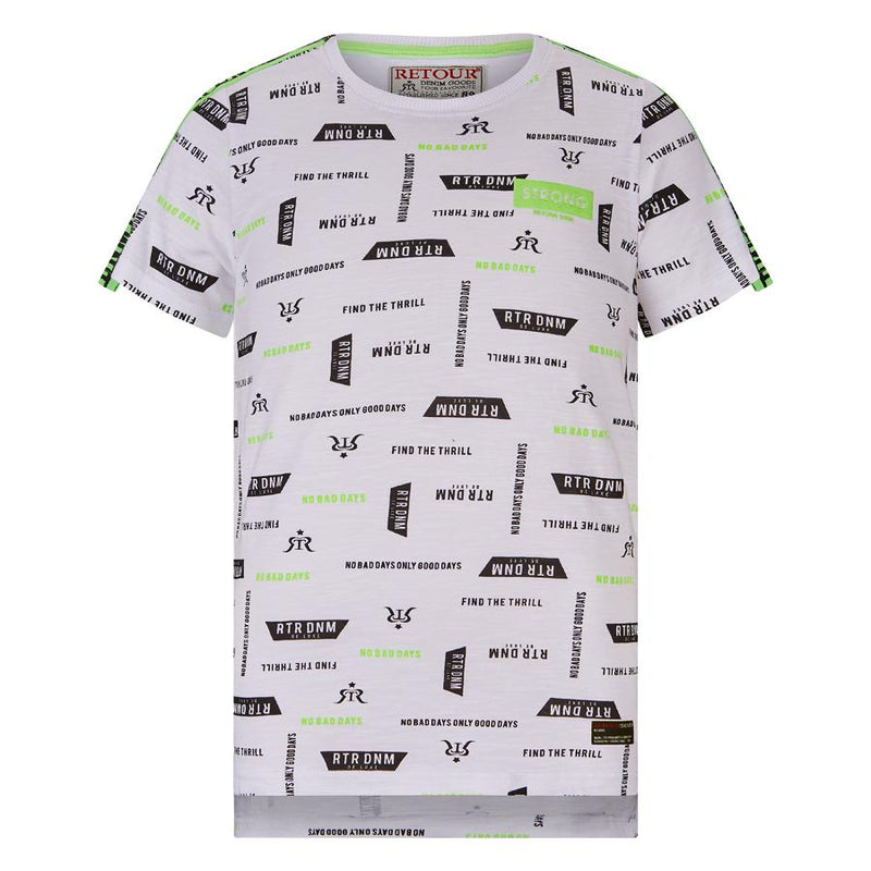 Jongens Longsleeve Robert van Retour Jeans in de kleur White in maat 134/140.