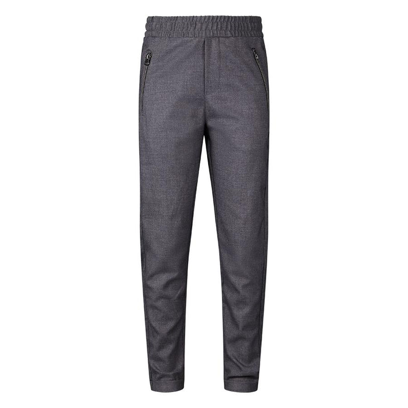 Jongens Chino pants Hugo van RETOUR in de kleur antra melange in maat 170/176.