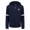 Jongens Hooded sweat zip Andy (reflective) van RETOUR in de kleur dark navy in maat 158/164.