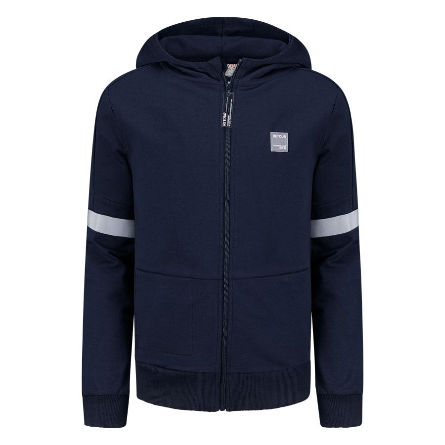 RETOUR Hooded sweat zip Andy (reflective)