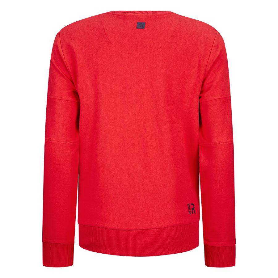 Jongens Sweater crewneck Ben van RETOUR in de kleur red in maat 158/164.