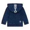 Jongens Hooded sweater zip Bjorre van RETOUR in de kleur medium blue denim in maat 86.