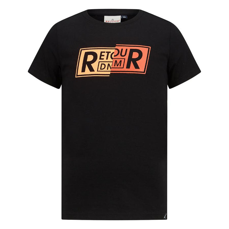 Jongens T-shirt Harvey van Retour in de kleur black in maat 158/164.