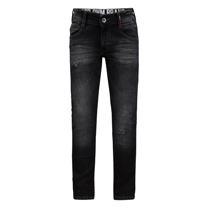 Jongens Spijkerbroek Robby super skinny fit van Retour in de kleur black denim in maat 176.