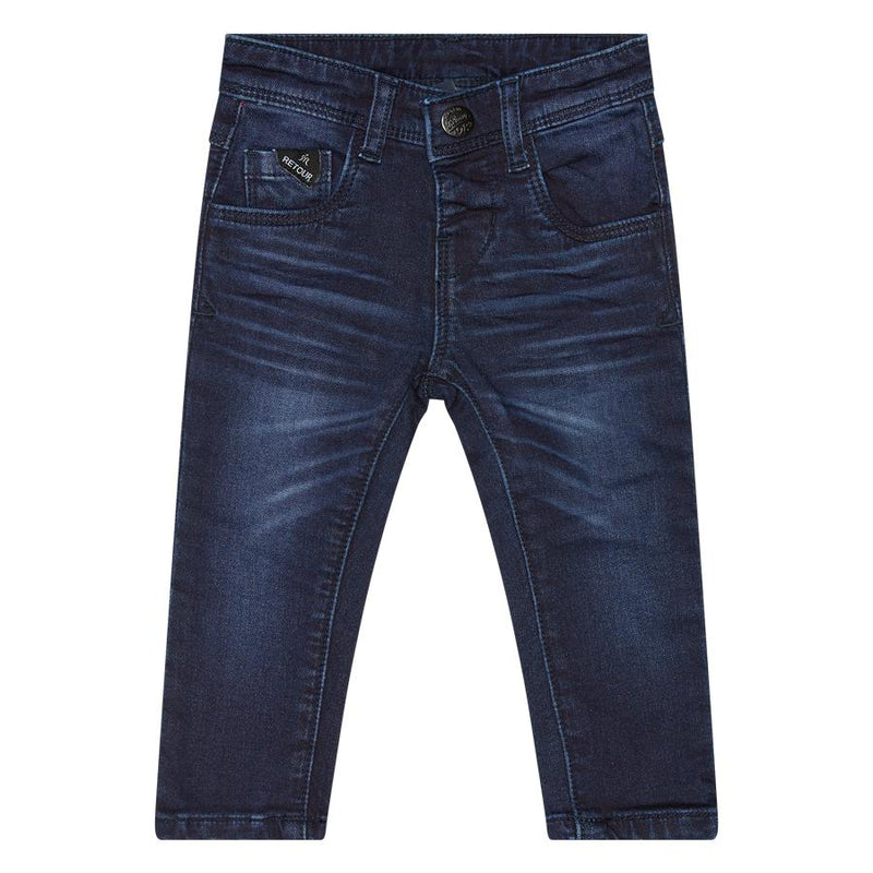 Jongens Jeans Winston van Retour in de kleur dark blue denim in maat 86.