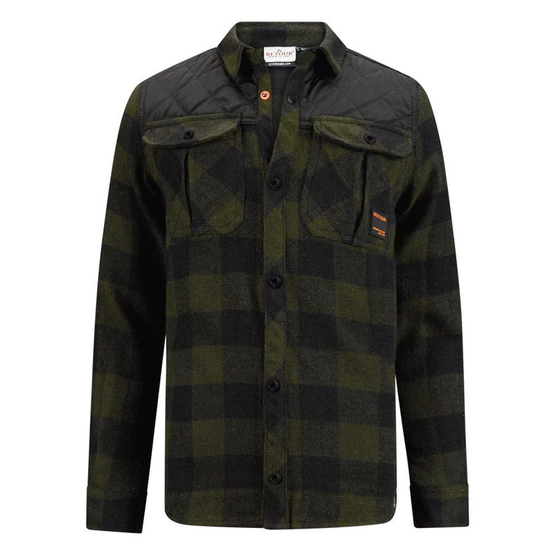Jongens Blouse Mathew van Retour in de kleur deep olive in maat 158/164.