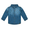 Jongens Blouse Divo van Retour in de kleur medium blue denim in maat 86.