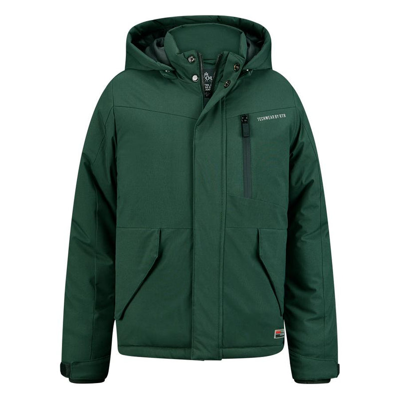 Jongens Jacket Vic van Retour  in de kleur deep forest in maat 146/152.