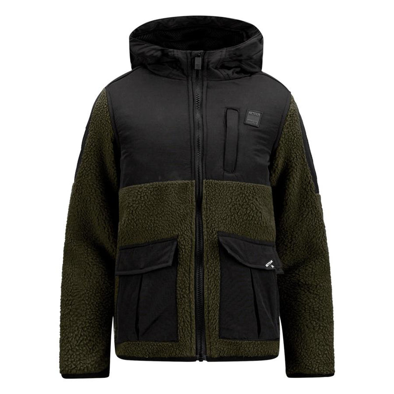 Jongens Borgvest Guy van Retour in de kleur deep olive in maat 122/128.