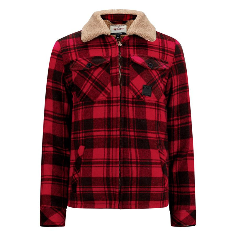 Jongens Blouse jacket Fonzo van Retour in de kleur red in maat 158/164.