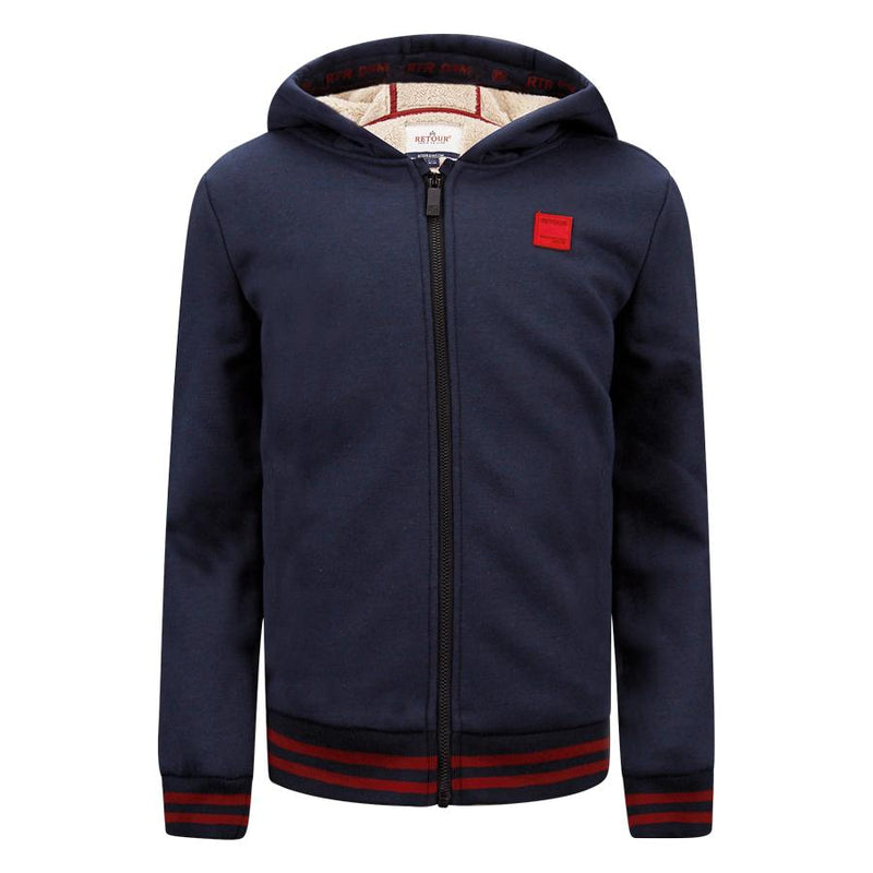 Jongens Borgvest Gildo van Retour in de kleur dark navy in maat 158/164.