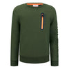 Jongens Sweater crewneck Sef van Retour in de kleur deep olive in maat 158/164.