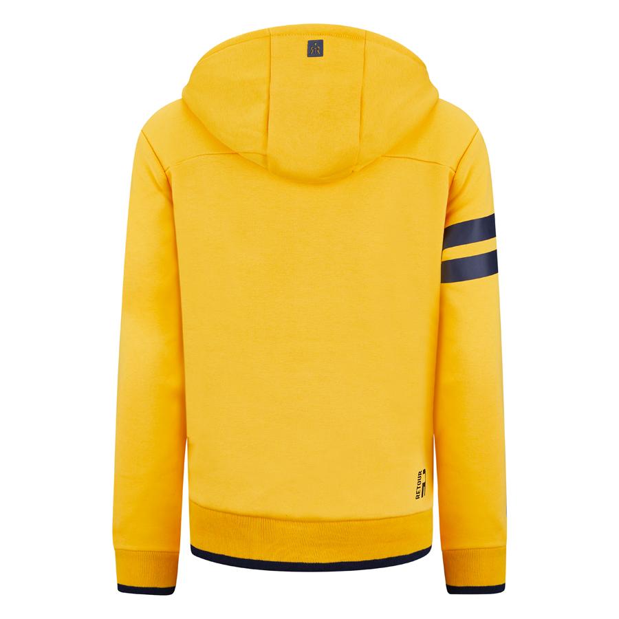 Jongens Hooded sweater Hidde van Retour in de kleur deep yellow in maat 158/164.