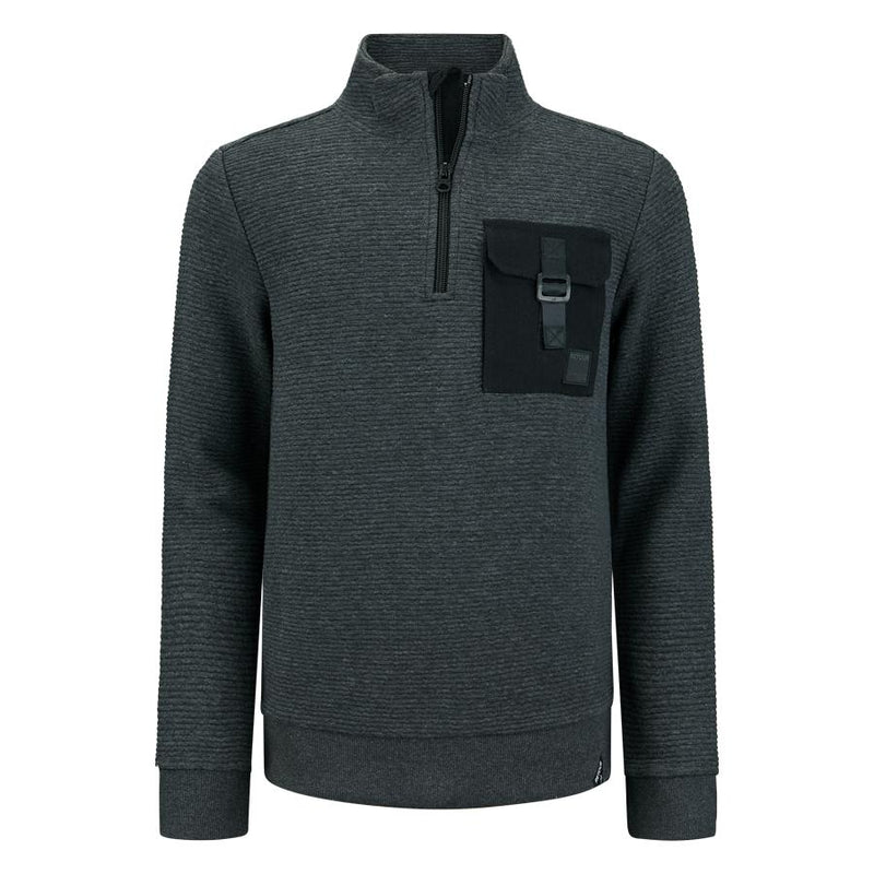 Jongens Sweater zipper Dolf van Retour in de kleur grey marl in maat 158/164.