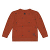 Jongens Sweater Kenji van Retour in de kleur brique in maat 86.