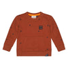 Jongens Sweater Kenji van Retour in de kleur brique in maat 86.