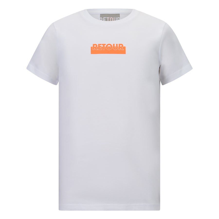 Jongens T-Shirt Chiel White van Retour in de kleur White in maat 158/164.