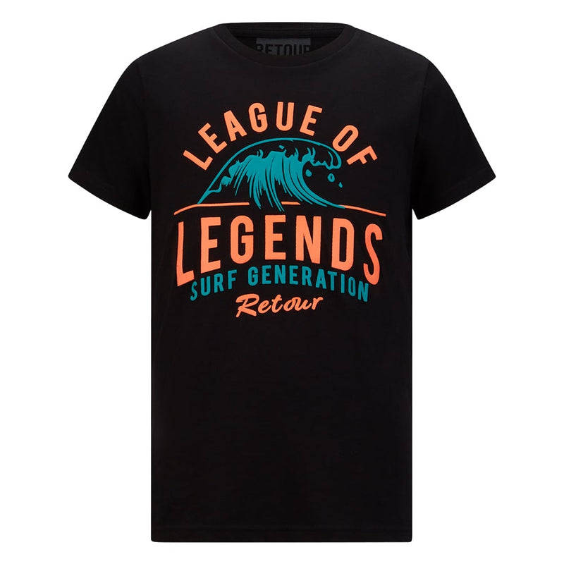 Jongens T-Shirt Randy van Retour in de kleur Black in maat 158/164.