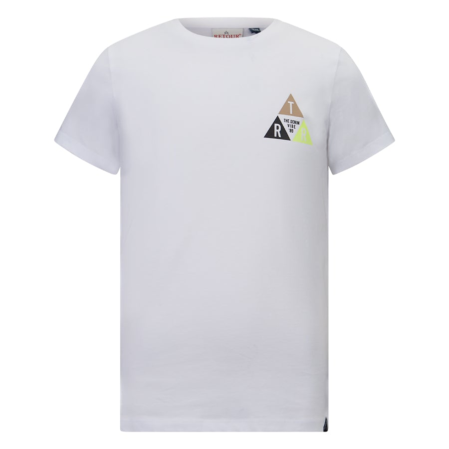 Jongens T-Shirt Justo White van Retour in de kleur White in maat 158/164.