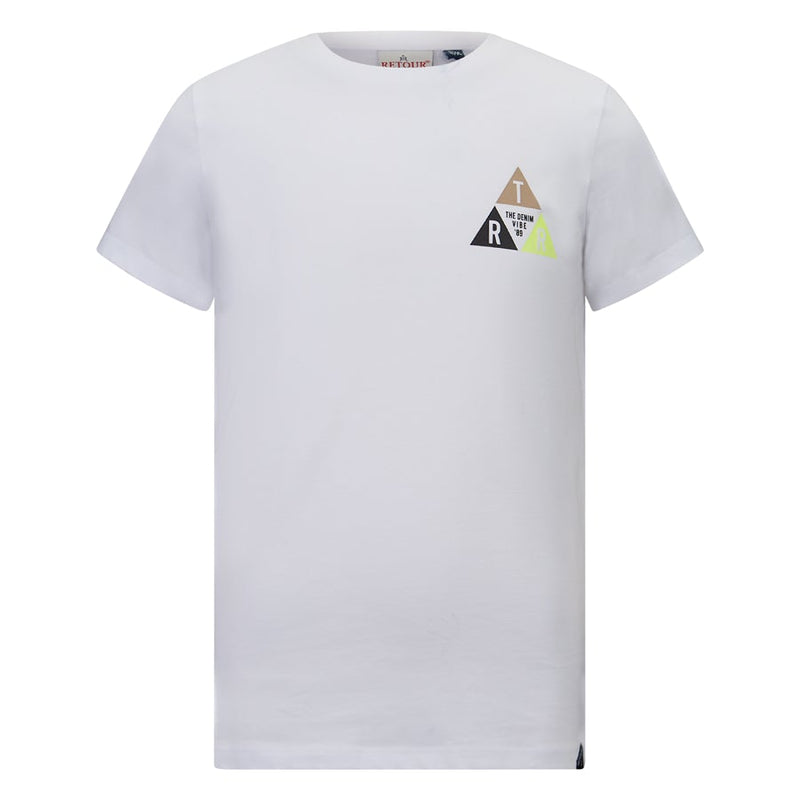 Jongens T-Shirt Justo White van Retour in de kleur White in maat 158/164.