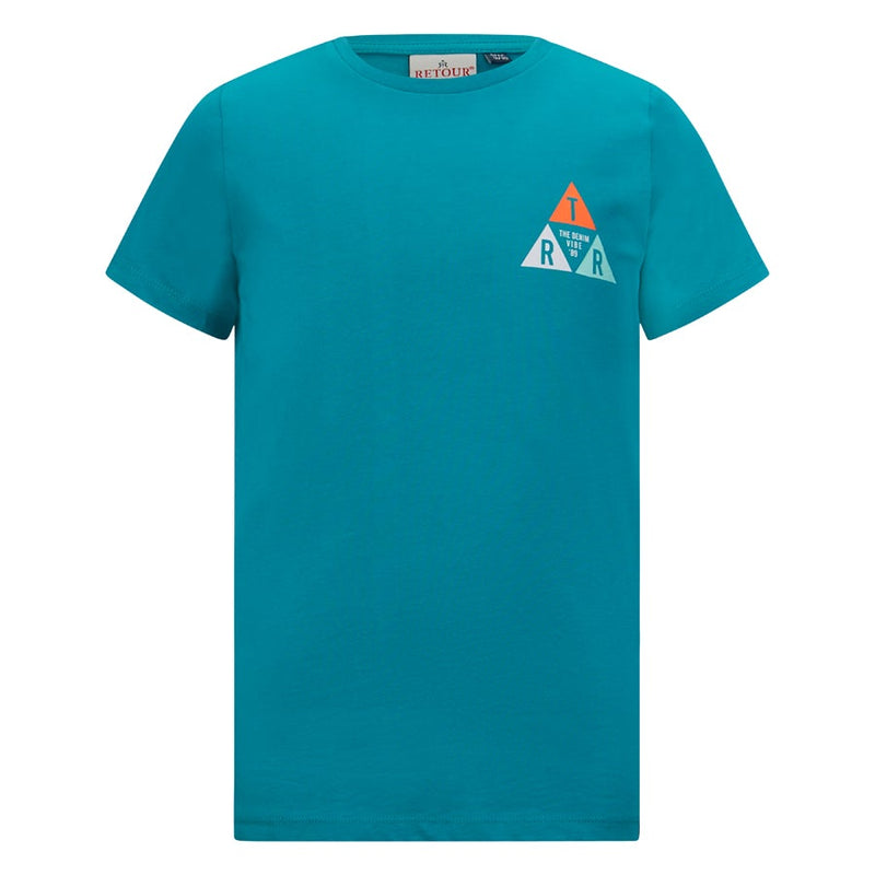 Jongens T-Shirt Justo Sea Green van Retour in de kleur Sea Green in maat 158/164.
