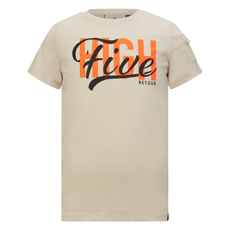 Jongens T-Shirt Andrew van Retour in de kleur Kit in maat 158/164.