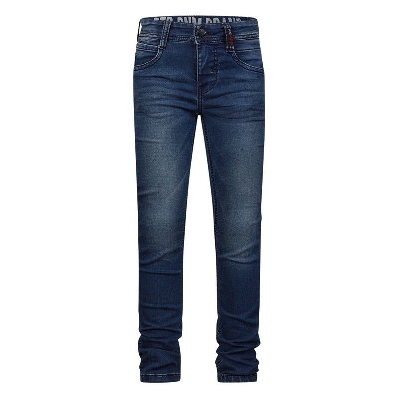 Jongens Jeans Luigi Skinny fit van Retour in de kleur Medium Blue Denim in maat 164.