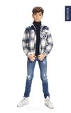 Retour Shirt check Mathew dark navy