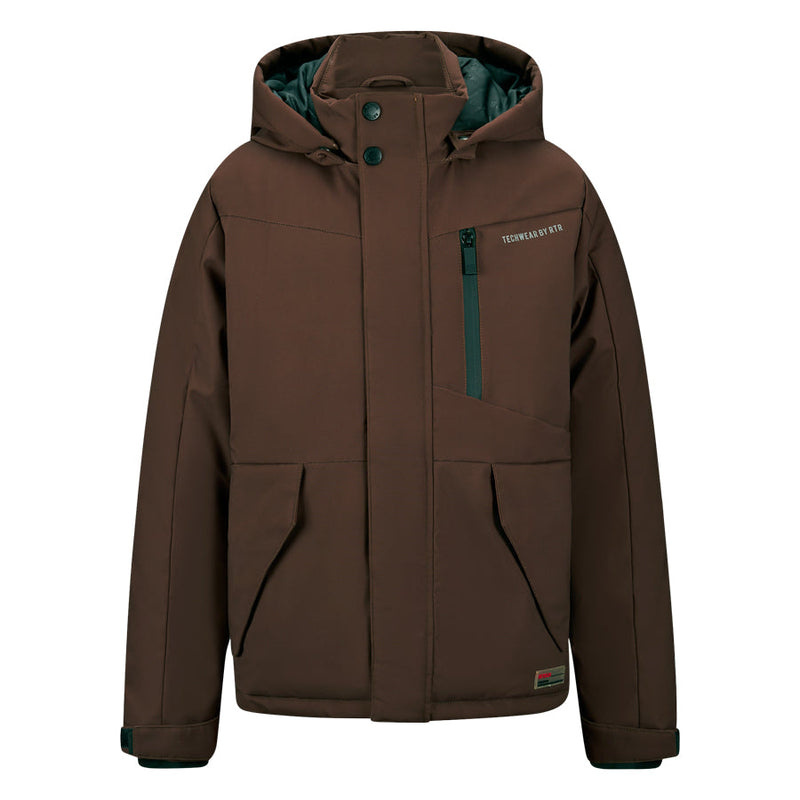 Jongens Jacket Vic chocolate van Retour in de kleur chocolate in maat 122-128.