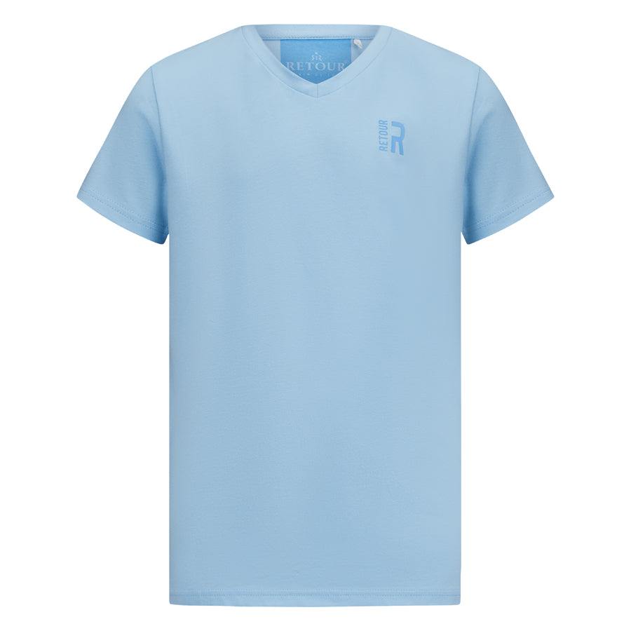 Jongens T-Shirt Sean van Retour in de kleur soft blue in maat 158-164.