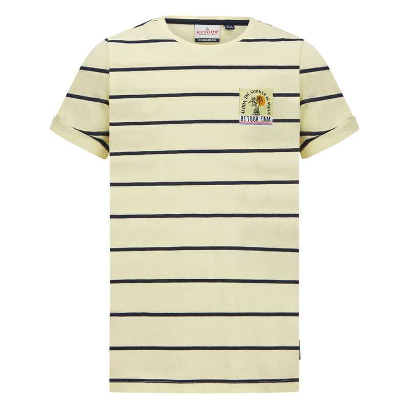 Jongens T-Shirt Max van Retour in de kleur pale sun in maat 158-164.